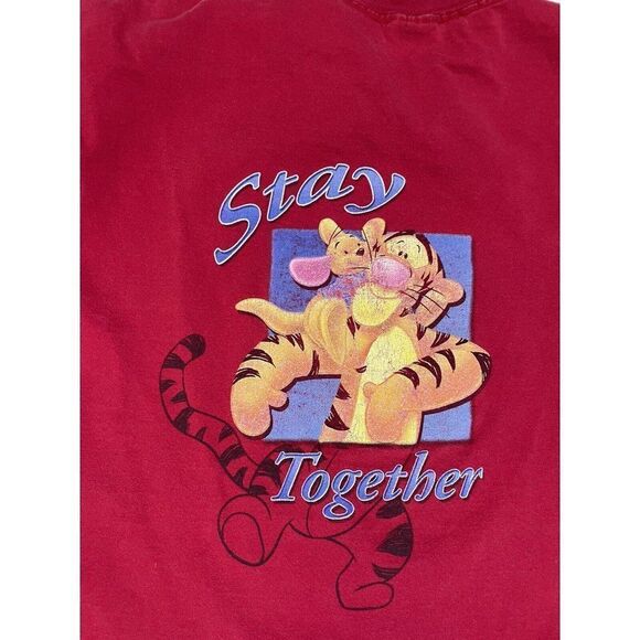 VINTAGE Disney Winnie The Pooh Tigger Graphic T-shirt Men Large Red Short Sleeve - Picture 6 of 8